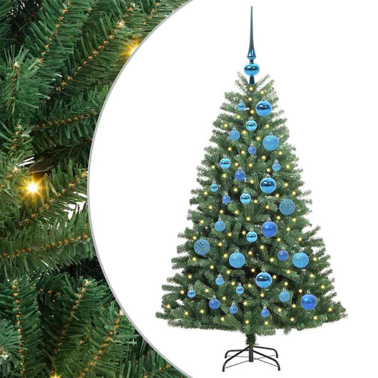 Albero di Natale Artificiale-Albero Natalizio con Rami Pieghevoli Verde 120 cm 542032