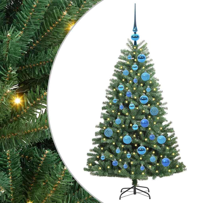 Albero di Natale Artificiale-Albero Natalizio con Rami Pieghevoli Verde 120 cm 542032