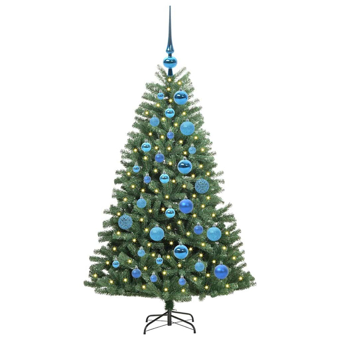 Albero di Natale Artificiale-Albero Natalizio con Rami Pieghevoli Verde 120 cm 542032