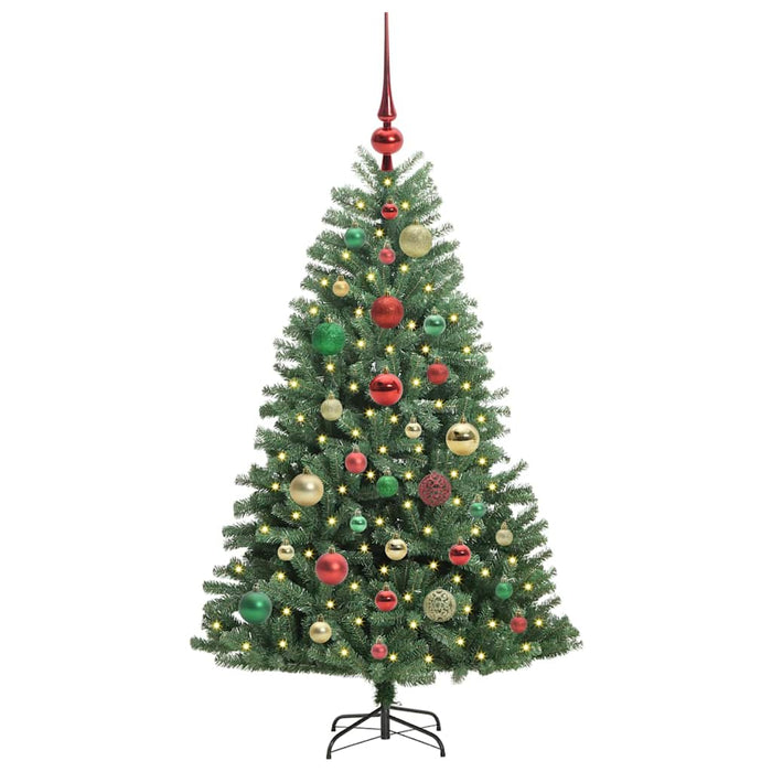 Albero di Natale Artificiale con Rami Pieghevoli Verde 120 cm 3395477