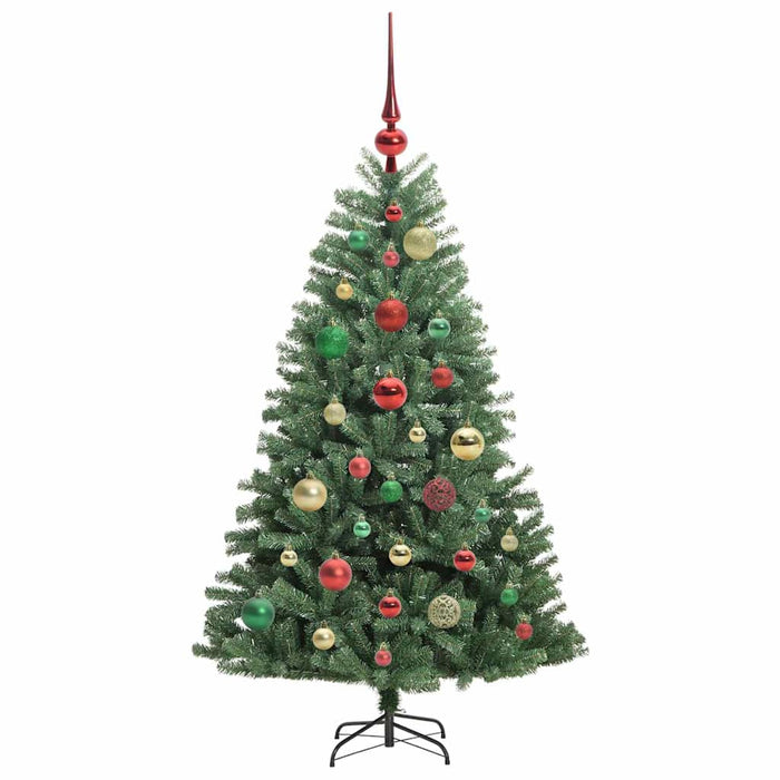 Albero di Natale Artificiale-Albero Natalizio con Rami Pieghevoli Verde 120 cm 565799
