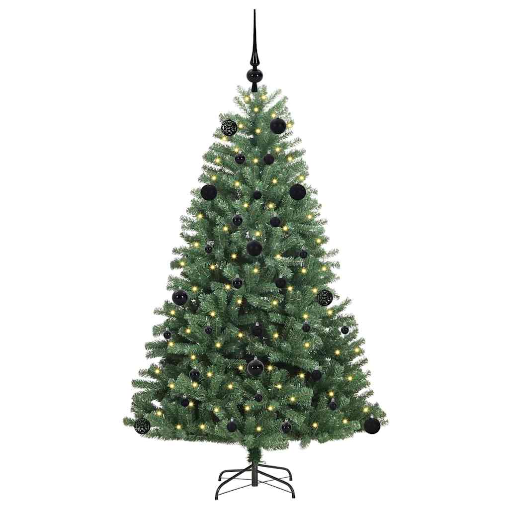 Albero di Natale Artificiale-Albero Natalizio con Rami Pieghevoli Verde 150 cm 643685
