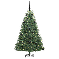 Albero di Natale Artificiale-Albero Natalizio con Rami Pieghevoli Verde 150 cm 643685