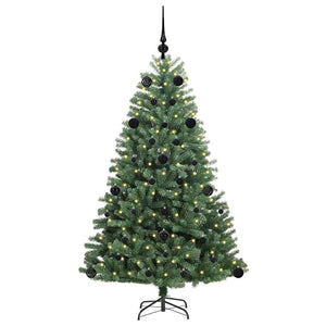 Albero di Natale Artificiale-Albero Natalizio con Rami Pieghevoli Verde 150 cm 643685