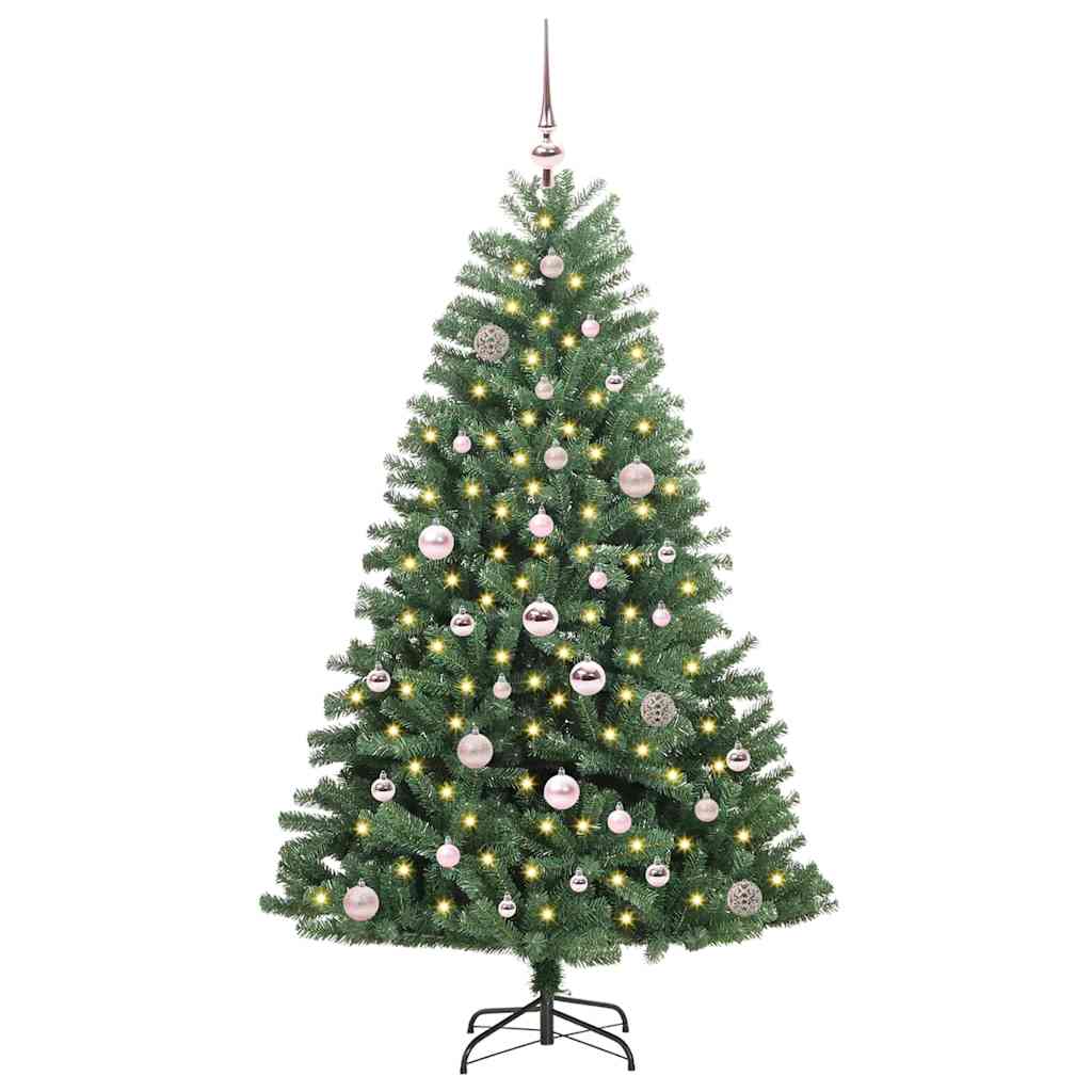 Albero di Natale Artificiale con Rami Pieghevoli Verde 150 cm 3395480