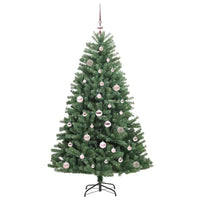 Albero di Natale Artificiale-Albero Natalizio con Rami Pieghevoli Verde 150 cm 231206