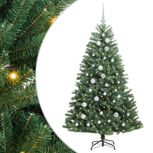 Albero di Natale Artificiale-Albero Natalizio con Rami Pieghevoli Verde 150 cm 799566