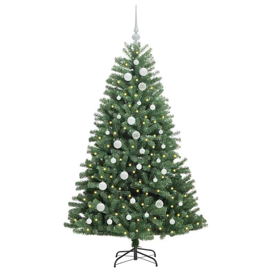 Albero di Natale Artificiale-Albero Natalizio con Rami Pieghevoli Verde 150 cm 799566