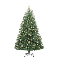 Albero di Natale Artificiale con Rami Pieghevoli Verde 150 cm 3395482