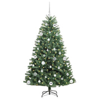 Albero di Natale Artificiale-Albero Natalizio con Rami Pieghevoli Verde 150 cm 401339