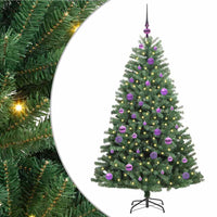 Albero di Natale Artificiale-Albero Natalizio con Rami Pieghevoli Verde 150 cm 746462