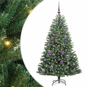 Albero di Natale Artificiale con Rami Pieghevoli Verde 150 cm 3395484