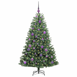 Albero di Natale Artificiale con Rami Pieghevoli Verde 150 cm 3395484