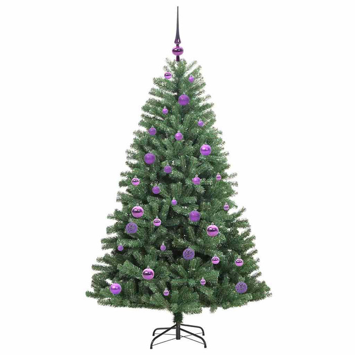 Albero di Natale Artificiale con Rami Pieghevoli Verde 150 cm 3395484