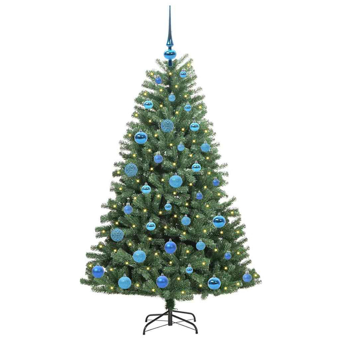 Albero di Natale Artificiale con Rami Pieghevoli Verde 150 cm 3395485