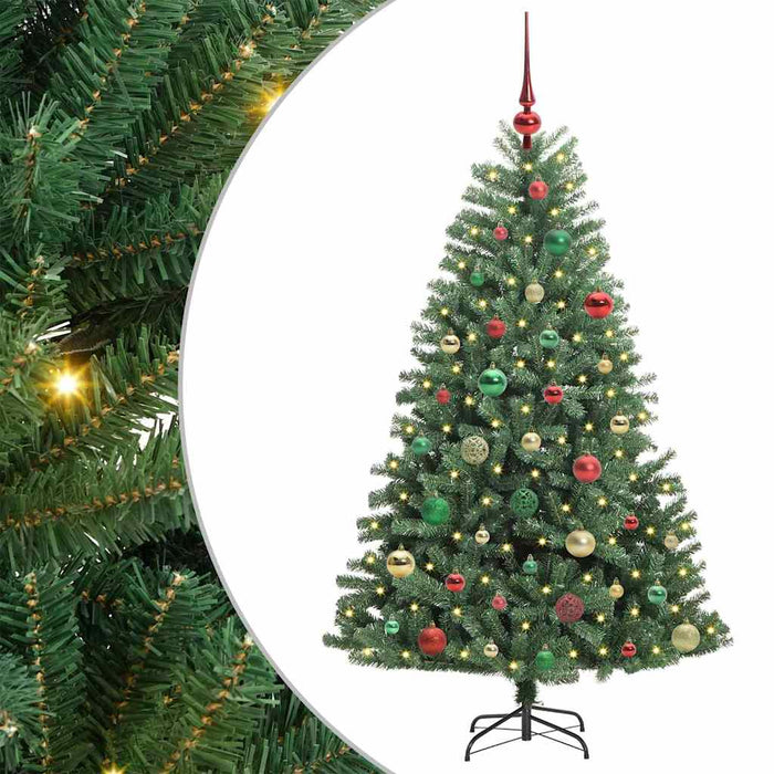 Albero di Natale Artificiale con Rami Pieghevoli Verde 150 cm 3395486