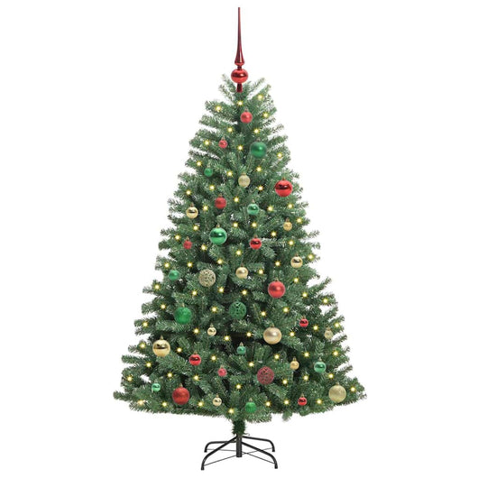 Albero di Natale Artificiale-Albero Natalizio con Rami Pieghevoli Verde 150 cm 170564
