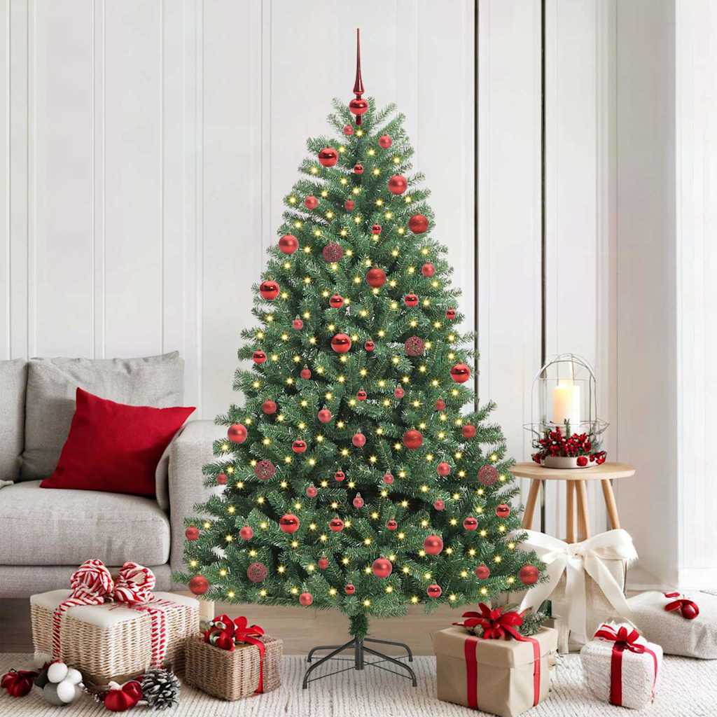Albero di Natale Artificiale con Rami Pieghevoli Verde 180 cm 3395487