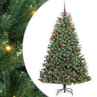 Albero di Natale Artificiale con Rami Pieghevoli Verde 180 cm 3395487