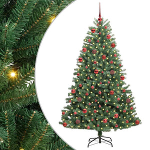 Albero di Natale Artificiale con Rami Pieghevoli Verde 180 cm 3395487