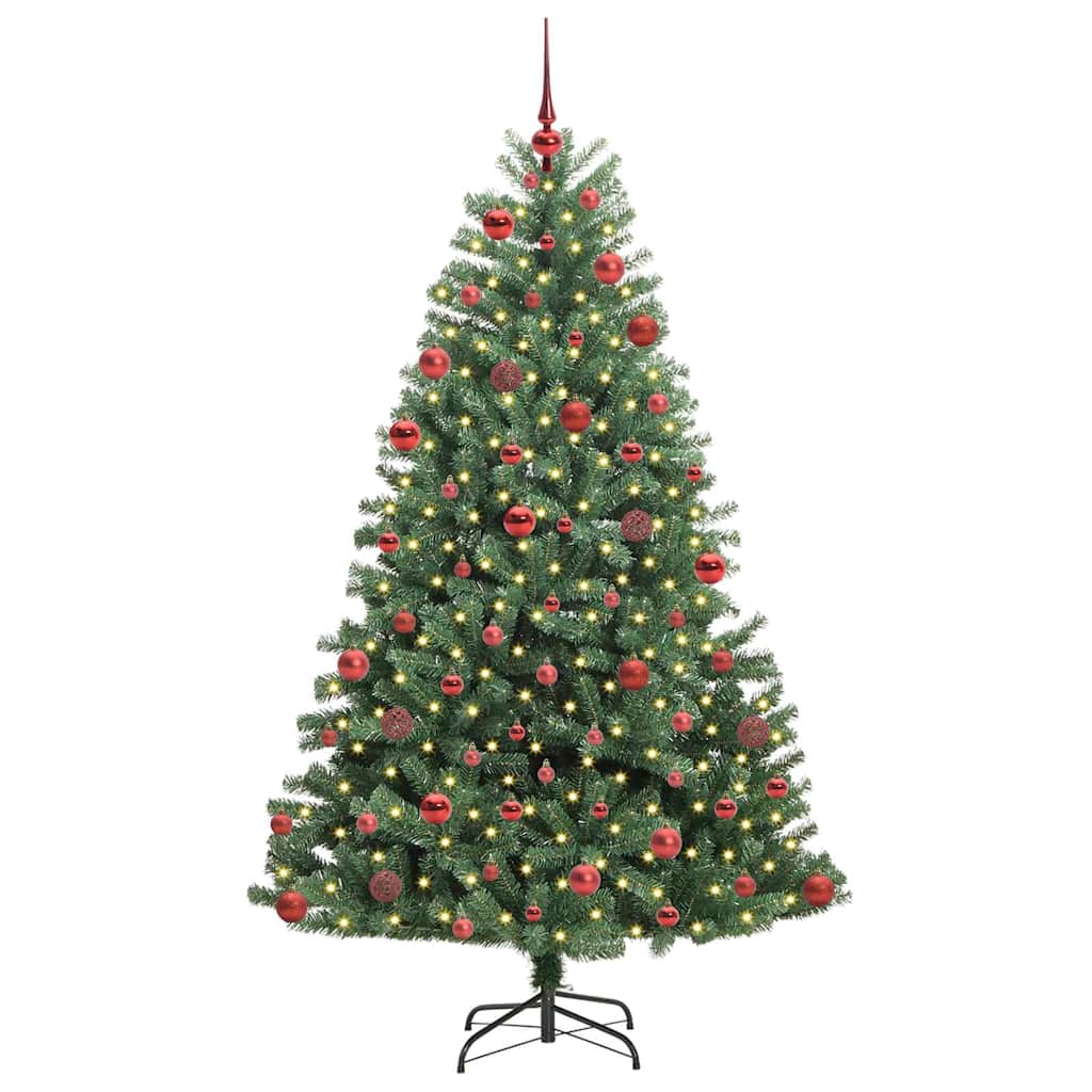 Albero di Natale Artificiale con Rami Pieghevoli Verde 180 cm 3395487