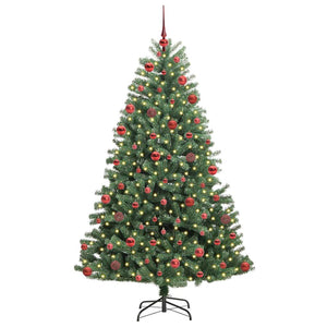 Albero di Natale Artificiale con Rami Pieghevoli Verde 180 cm 3395487