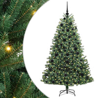 Albero di Natale Artificiale con Rami Pieghevoli Verde 180 cm 3395488