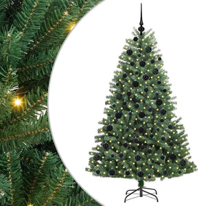 Albero di Natale Artificiale con Rami Pieghevoli Verde 180 cm 3395488