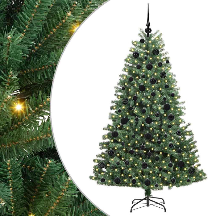 Albero di Natale Artificiale con Rami Pieghevoli Verde 180 cm 3395488