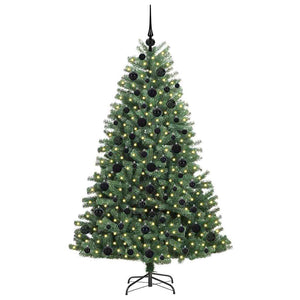 Albero di Natale Artificiale-Albero Natalizio con Rami Pieghevoli Verde 180 cm 253221