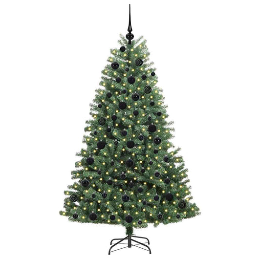 Albero di Natale Artificiale-Albero Natalizio con Rami Pieghevoli Verde 180 cm 253221