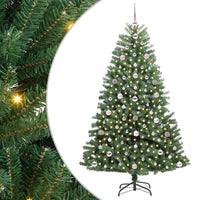 Albero di Natale Artificiale con Rami Pieghevoli Verde 180 cm 3395489
