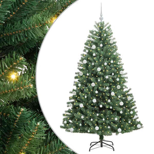 Albero di Natale Artificiale-Albero Natalizio con Rami Pieghevoli Verde 180 cm 140292