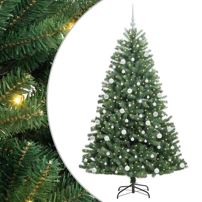 Albero di Natale Artificiale con Rami Pieghevoli Verde 180 cm 3395490