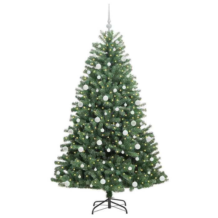 Albero di Natale Artificiale con Rami Pieghevoli Verde 180 cm 3395490