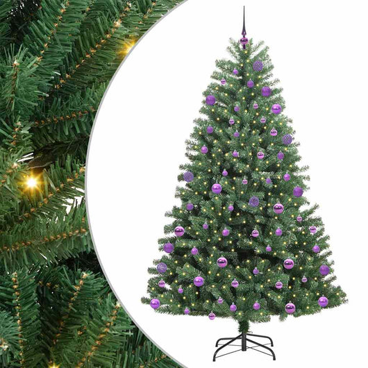 Albero di Natale Artificiale con Rami Pieghevoli Verde 180 cm 3395493