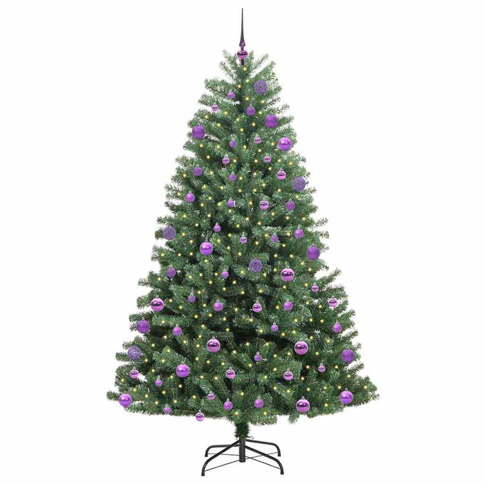 Albero di Natale Artificiale-Albero Natalizio con Rami Pieghevoli Verde 180 cm 630650