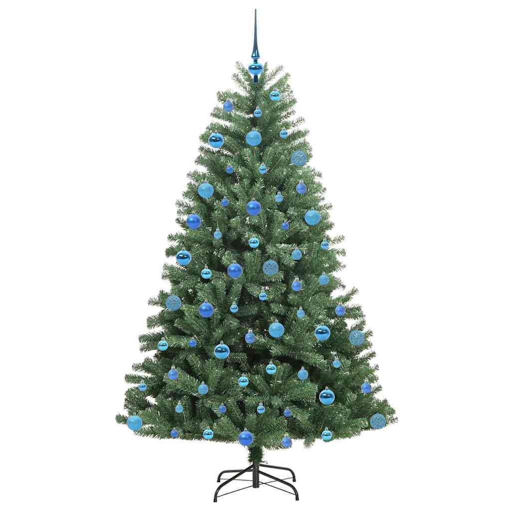 Albero di Natale Artificiale con Rami Pieghevoli Verde 180 cm 3395494