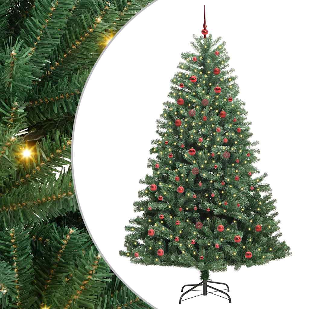 Albero di Natale Artificiale con Rami Pieghevoli Verde 210 cm 3395496