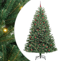 Albero di Natale Artificiale con Rami Pieghevoli Verde 210 cm 3395496