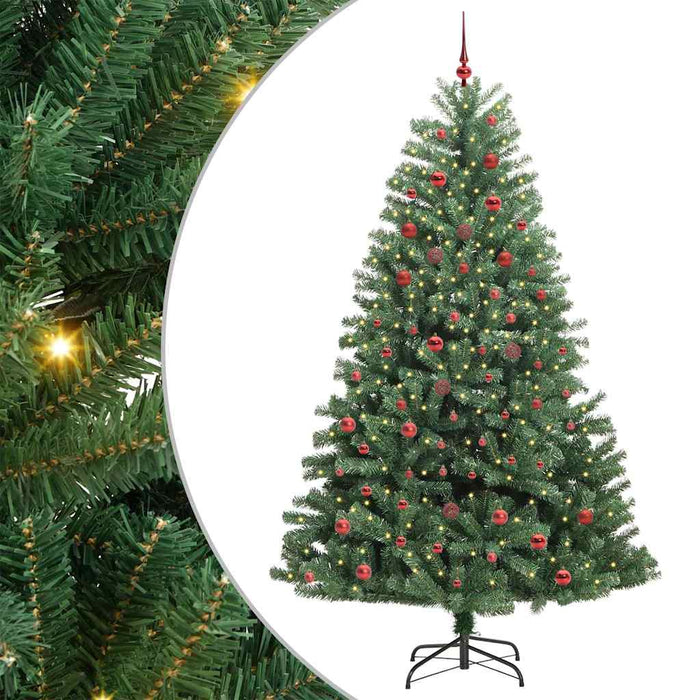 Albero di Natale Artificiale con Rami Pieghevoli Verde 210 cm 3395496