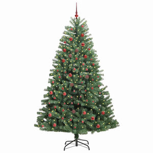 Albero di Natale Artificiale con Rami Pieghevoli Verde 210 cm 3395496