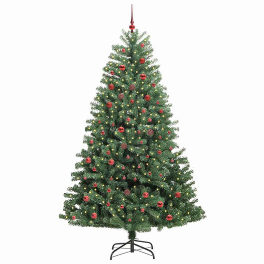 Albero di Natale Artificiale con Rami Pieghevoli Verde 210 cm 3395496
