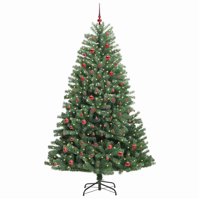 Albero di Natale Artificiale con Rami Pieghevoli Verde 210 cm 3395496
