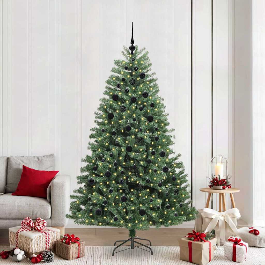 Albero di Natale Artificiale con Rami Pieghevoli Verde 210 cm 3395497