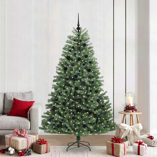 Albero di Natale Artificiale con Rami Pieghevoli Verde 210 cm 3395497