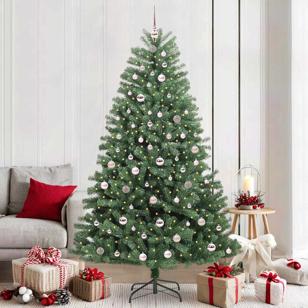 Albero di Natale Artificiale con Rami Pieghevoli Verde 210 cm 3395498