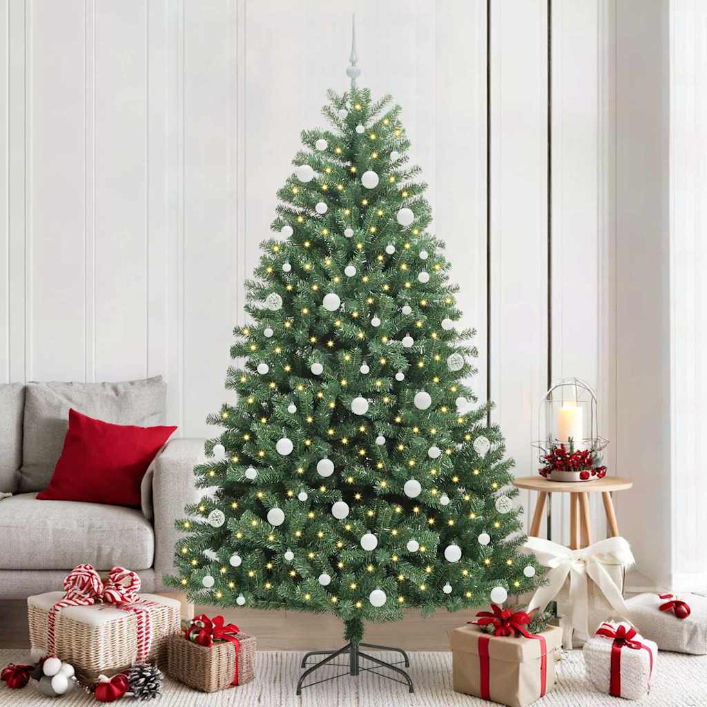 Albero di Natale Artificiale con Rami Pieghevoli Verde 210 cm 3395499