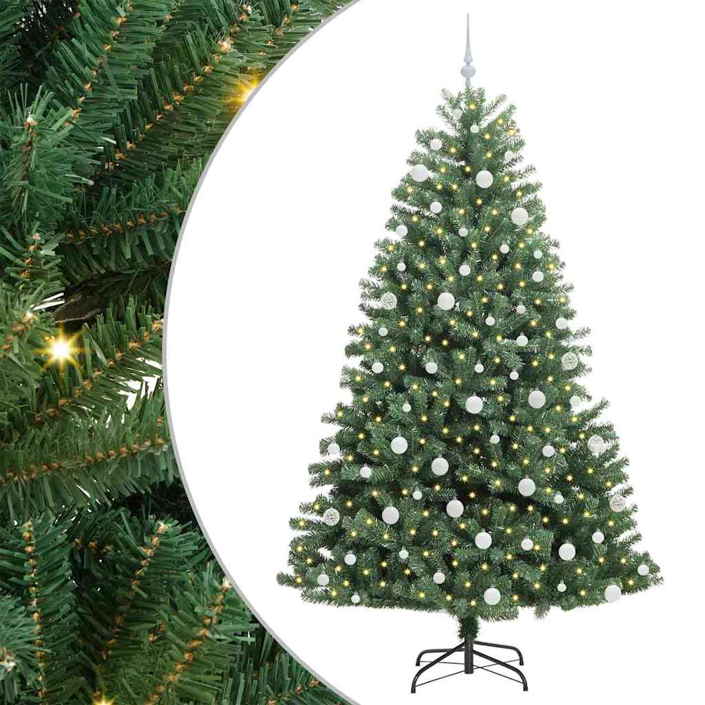 Albero di Natale Artificiale con Rami Pieghevoli Verde 210 cm 3395499