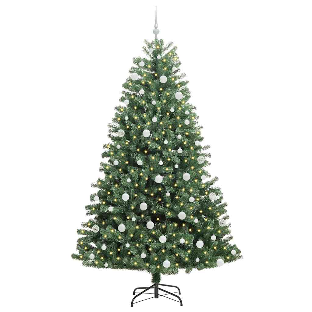 Albero di Natale Artificiale con Rami Pieghevoli Verde 210 cm 3395499